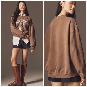 ANTHRO 🦴 Muey Buena French Bulldog Crewneck Sweatshirt - Size M